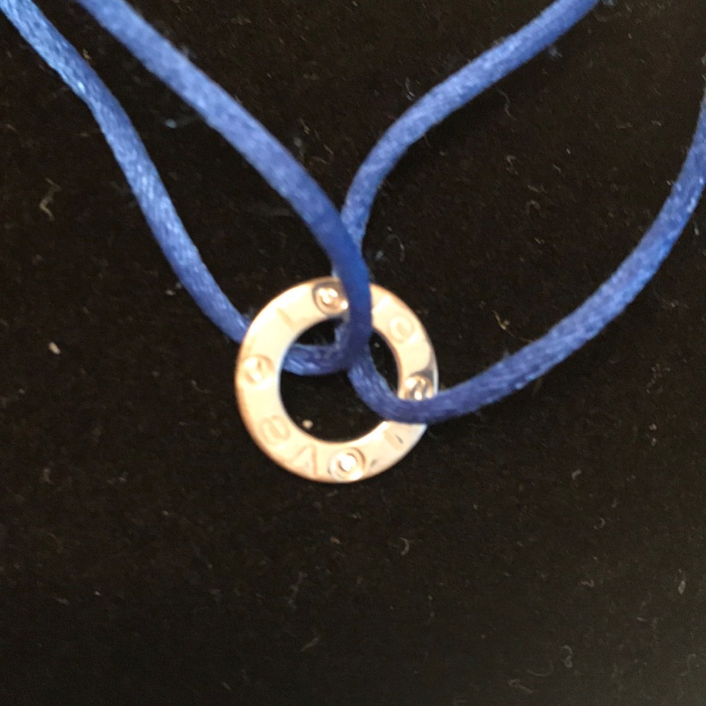 Cartier white gold string bracelet 4 diamonds